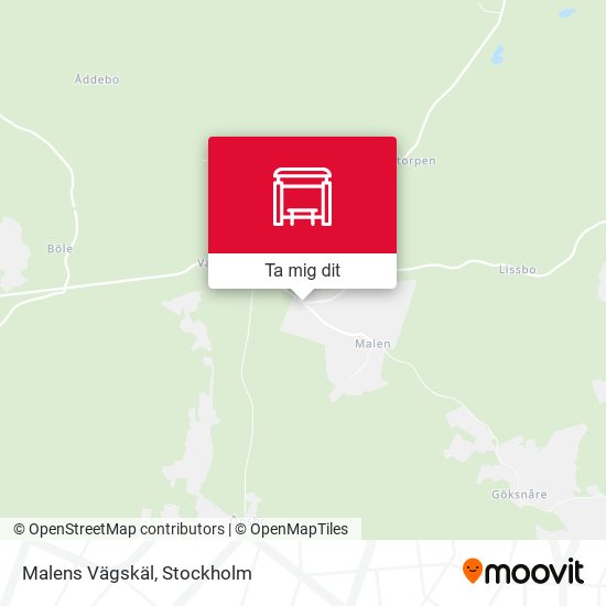 Malens Vägskäl karta