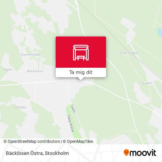 Bäcklösen Östra karta