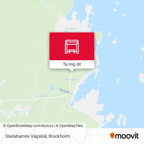 Sladahamns Vägskäl karta