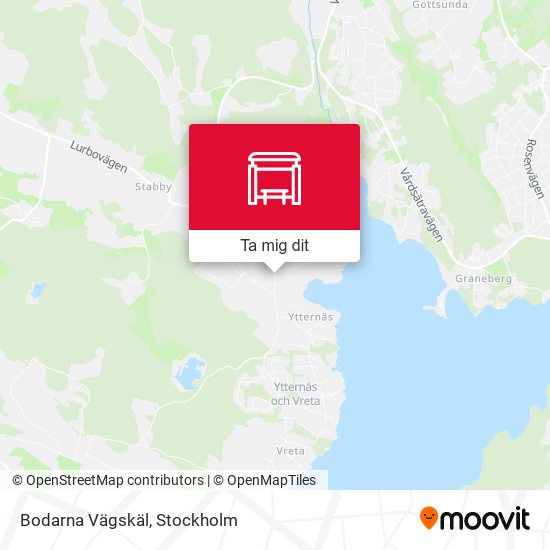 Bodarna Vägskäl karta