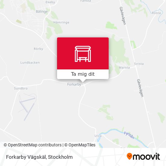 Forkarby Vägskäl karta