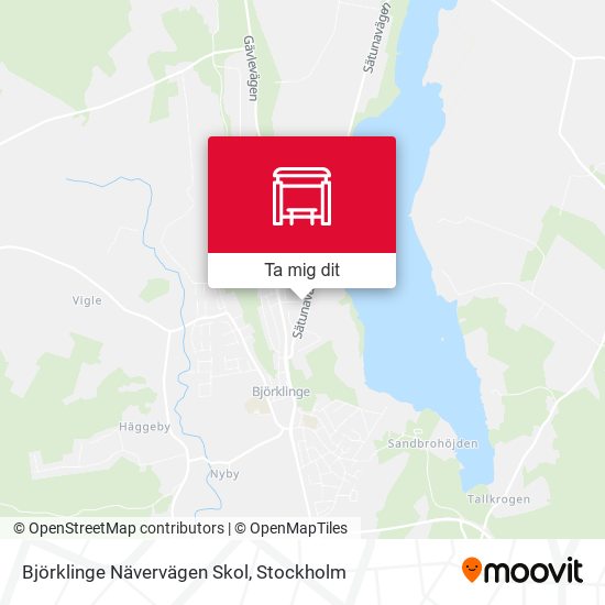 Björklinge Nävervägen Skol karta