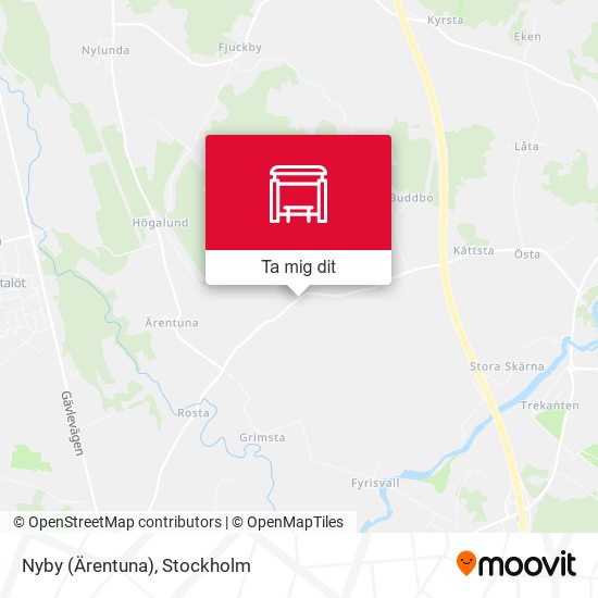 Nyby (Ärentuna) karta