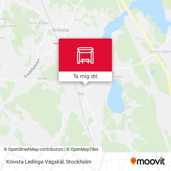 Knivsta Ledinge Vägskäl karta