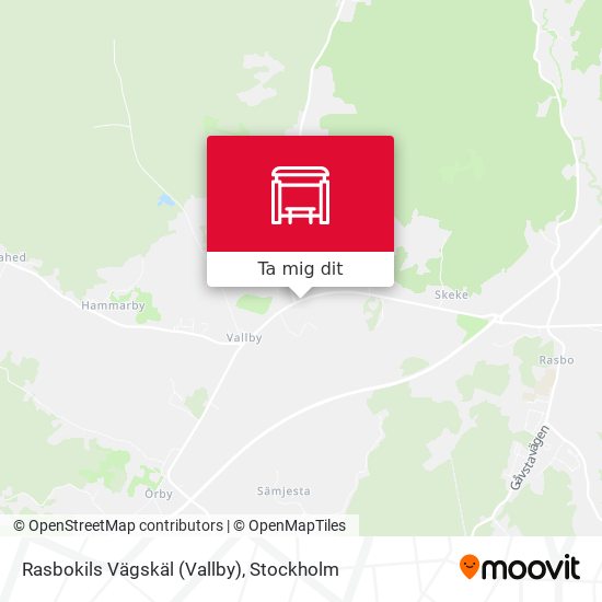 Rasbokils Vägskäl (Vallby) karta
