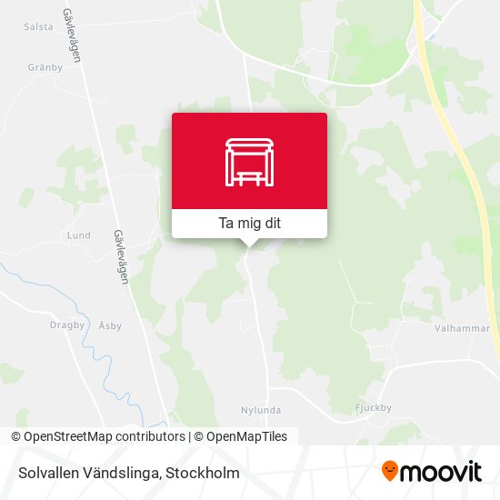 Solvallen Vändslinga karta
