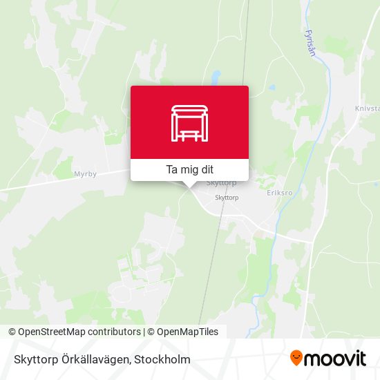 Skyttorp Örkällavägen karta