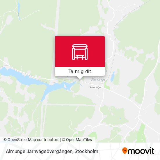 Almunge Järnvägsövergången karta