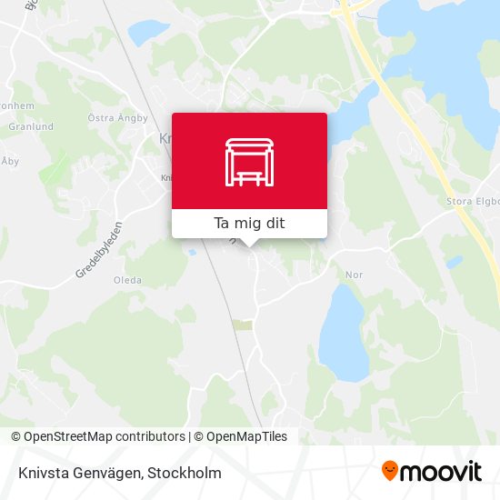 Knivsta Genvägen karta