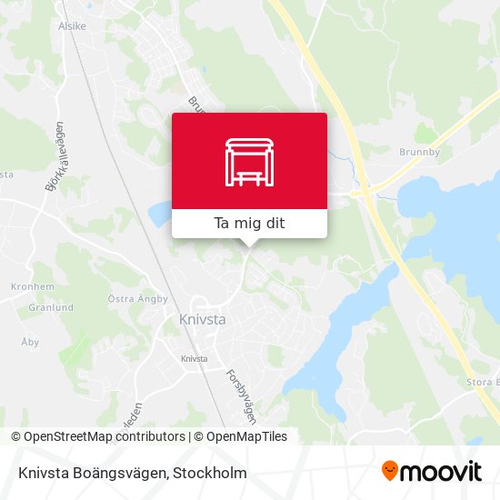 Knivsta Boängsvägen karta