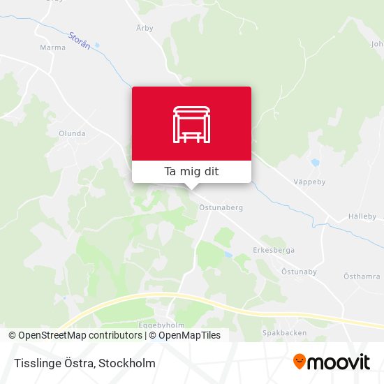Tisslinge Östra karta