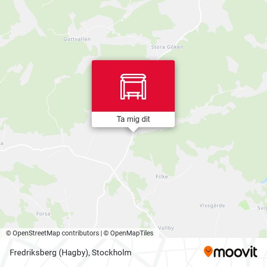 Fredriksberg (Hagby) karta