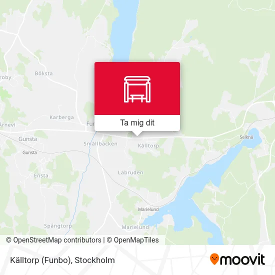 Källtorp (Funbo) karta