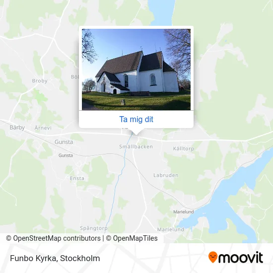 Funbo Kyrka karta