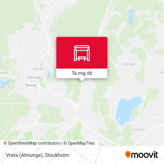 Vreta (Almunge) karta