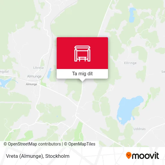 Vreta (Almunge) karta