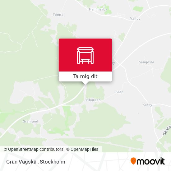 Grän Vägskäl karta