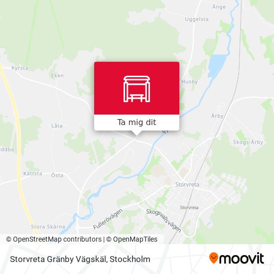 Storvreta Gränby Vägskäl karta