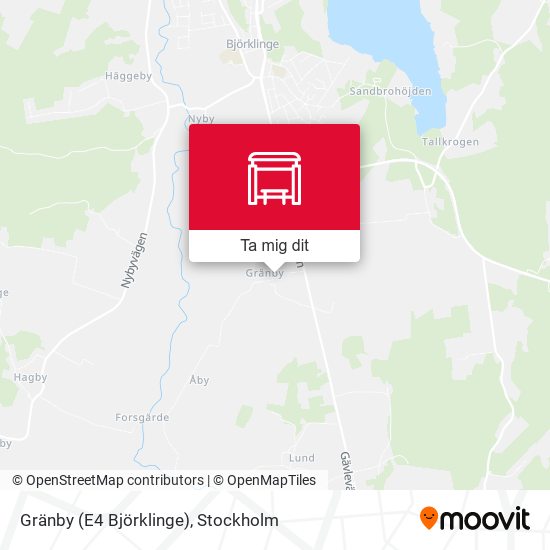 Gränby (E4 Björklinge) karta