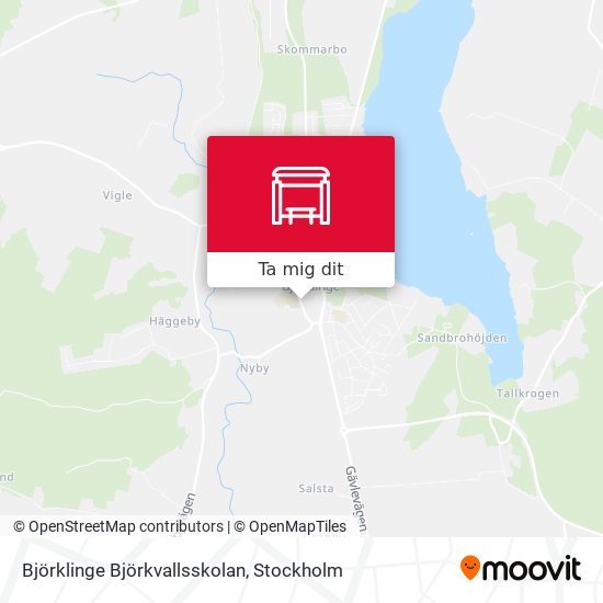 Björklinge Björkvallsskolan karta
