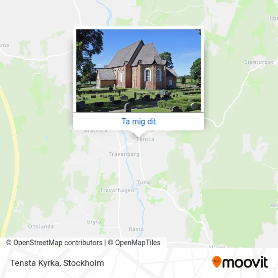 Tensta Kyrka karta