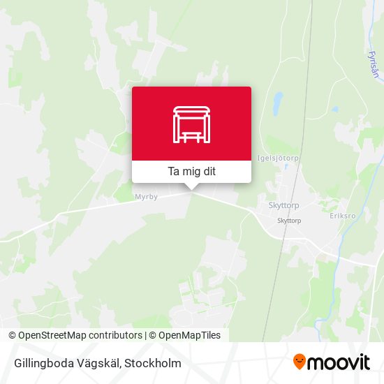 Gillingboda Vägskäl karta