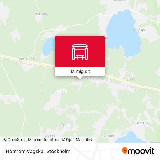 Homrom Vägskäl karta