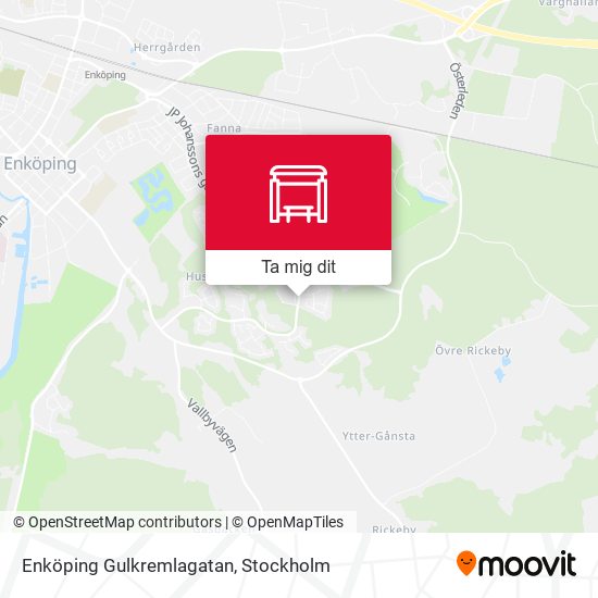 Enköping Gulkremlagatan karta