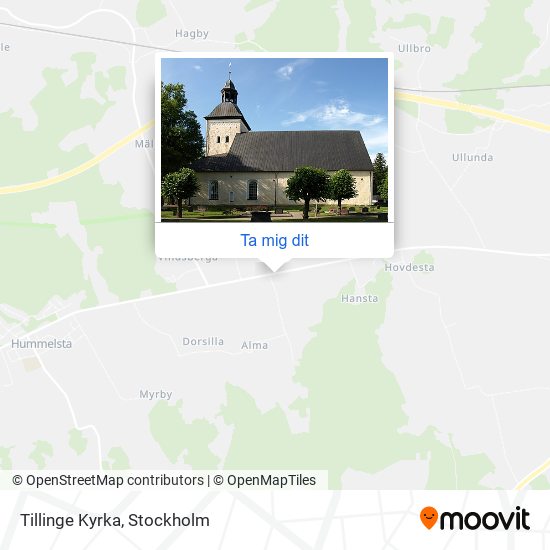 Tillinge Kyrka karta