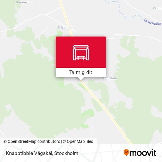 Knapptibble Vägskäl karta