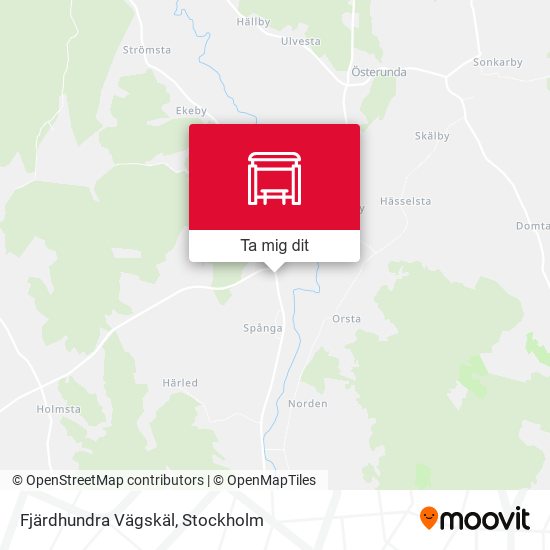 Fjärdhundra Vägskäl karta
