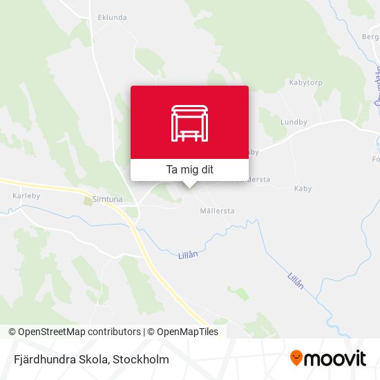 Fjärdhundra Skola karta