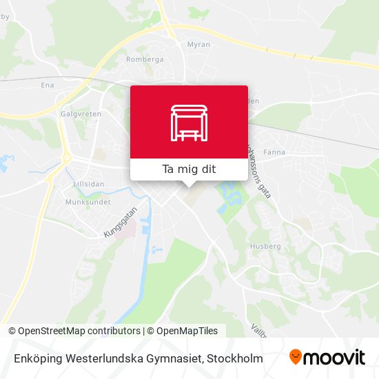 Enköping Westerlundska Gymnasiet karta