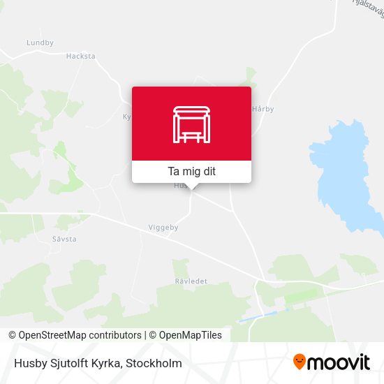 Husby Sjutolft Kyrka karta
