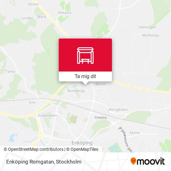 Enköping Romgatan karta