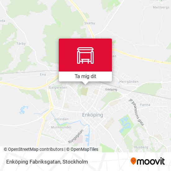 Enköping Fabriksgatan karta