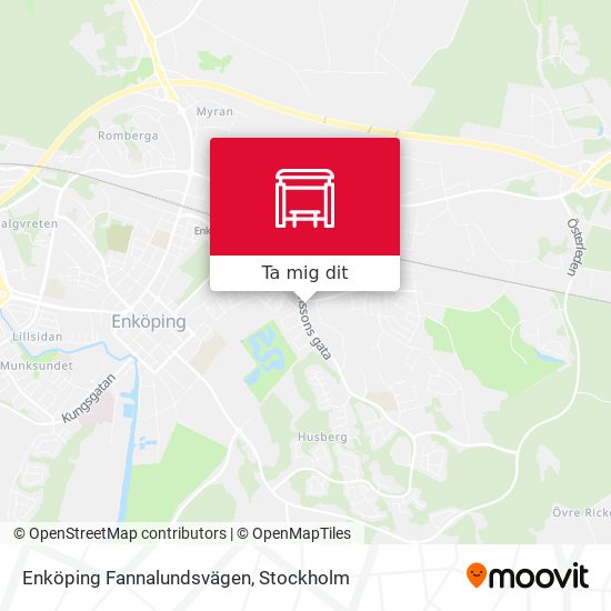 Enköping Fannalundsvägen karta