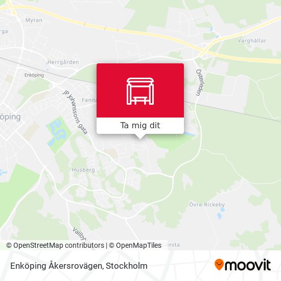 Enköping Åkersrovägen karta