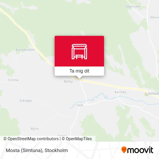 Mosta (Simtuna) karta