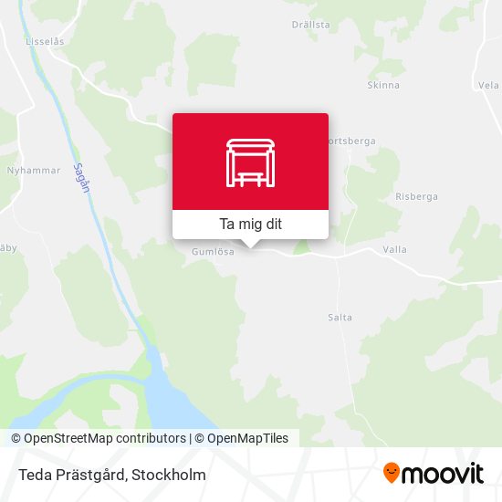 Teda Prästgård karta