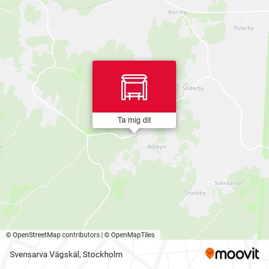 Svensarva Vägskäl karta