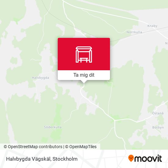 Halvbygda Vägskäl karta