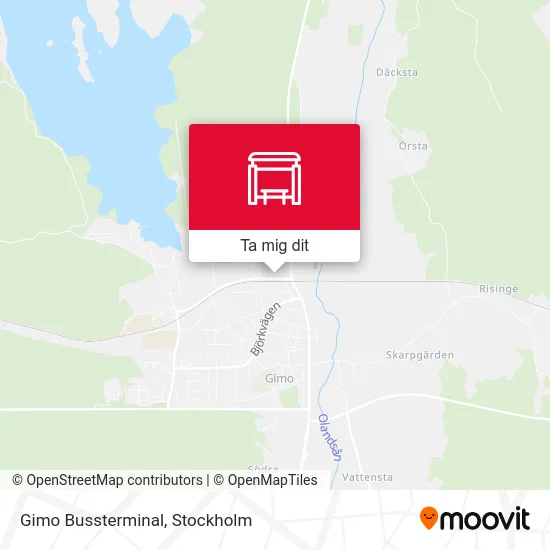 Gimo Bussterminal karta