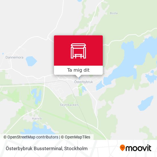 Österbybruk Bussterminal karta