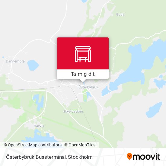 Österbybruk Bussterminal karta