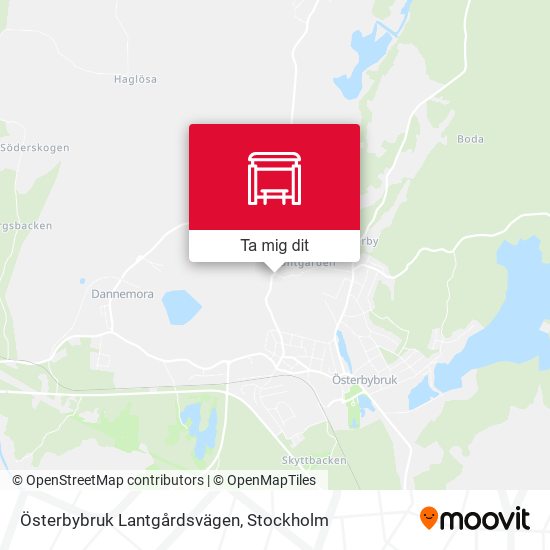 Österbybruk Lantgårdsvägen karta