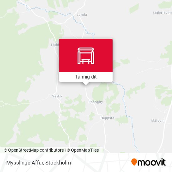 Mysslinge Affär karta