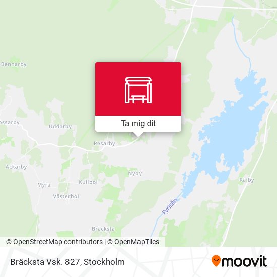 Bräcksta Vsk. 827 karta