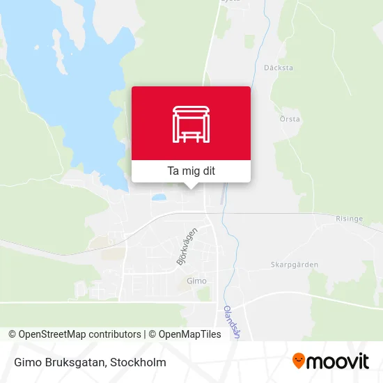 Gimo Bruksgatan karta