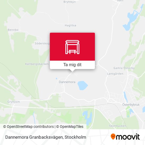 Dannemora Granbacksvägen karta